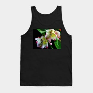 White flower Tank Top